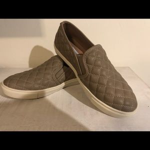 Taupe/Tan colored steve madden slip-ons